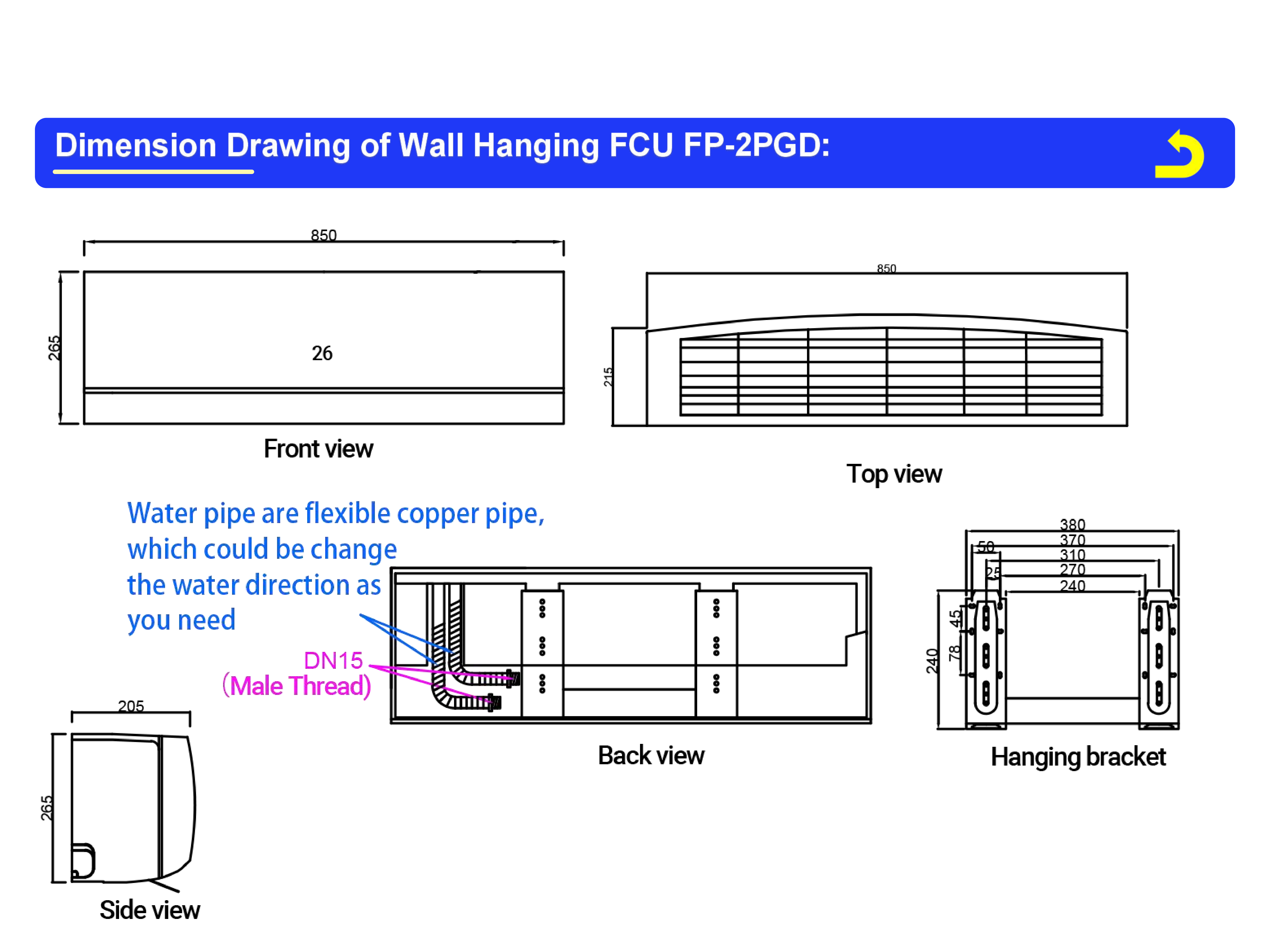 Wall hanging Fan Coil Unit_05